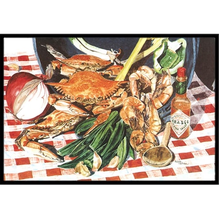Carolines Treasures 18 x 27 in. Crab Boil Indoor and Outdoor Doormat 8537MAT